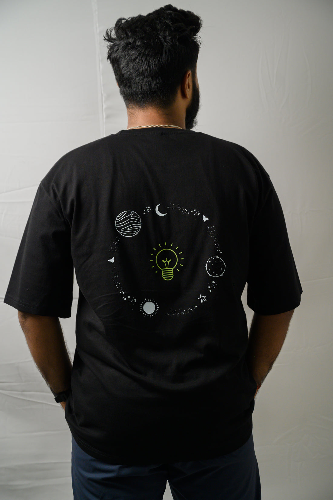 Find Light in Night Oversized Tee