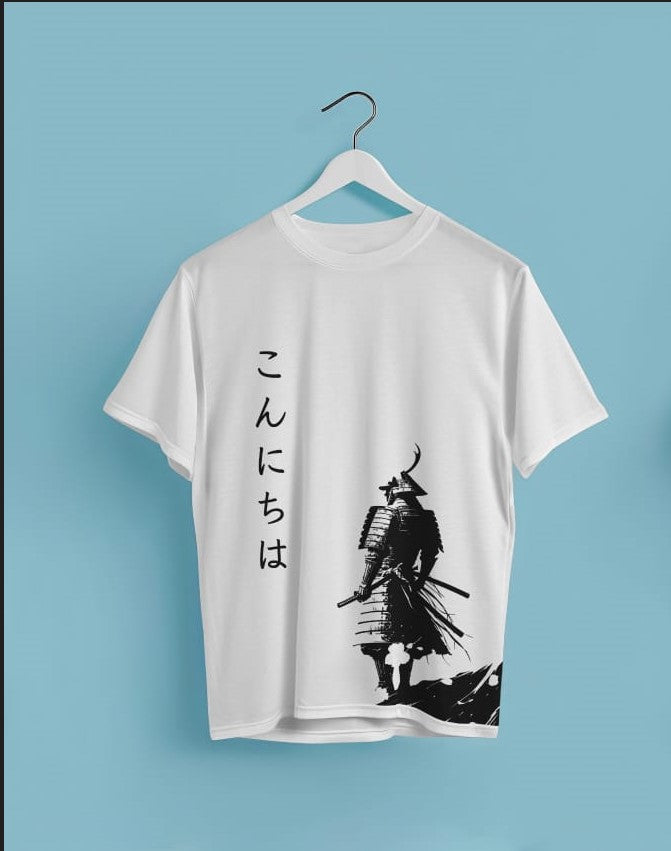 The Ronin Tee | "Konnichiwa" Minimalist Samurai Graphic T-Shirt