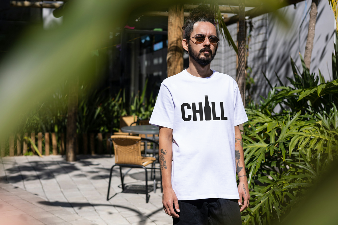 The Chill Bottle Tee | Casual Hangout Graphic T-Shirt