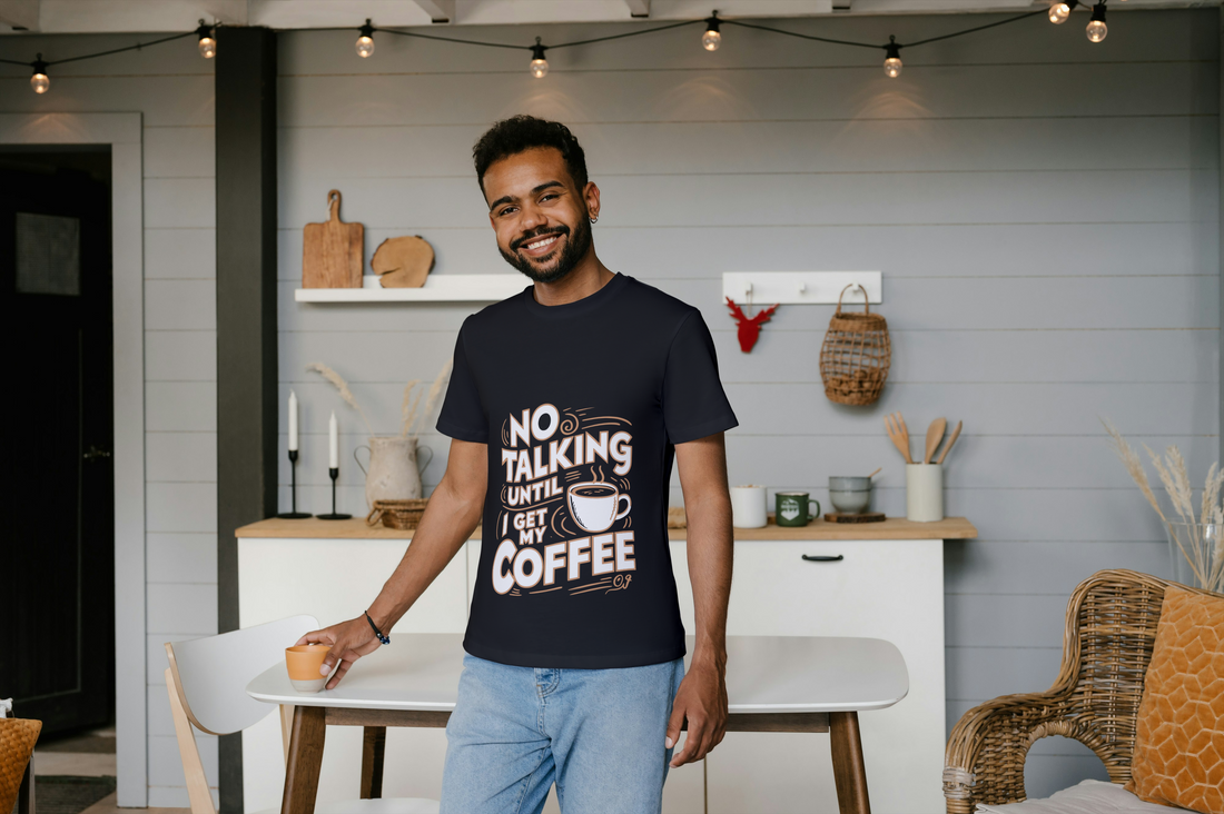 The No Talking Coffee Tee | Morning Ritual Humor T-Shirt
